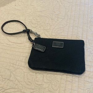 COACH black C wristlet